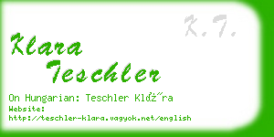 klara teschler business card